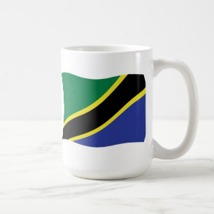 Café Taza con la bandera de Tanzania