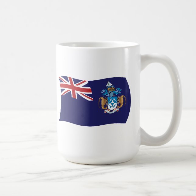 Café Taza con la bandera de Tristan Da Cunha (Derecha)
