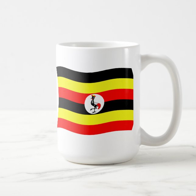 Café Taza con la bandera de Uganda (Derecha)