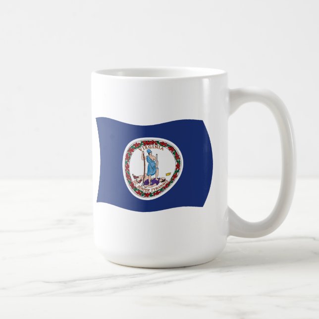 Café Taza con la bandera de Virginia (Derecha)