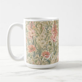Café Taza con la flor de nacimiento de agosto