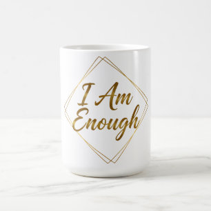 Café Taza con Letra de 'Soy Suficiente'