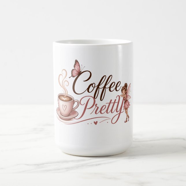 Café taza con logo de Coffee Pretty (Centro)