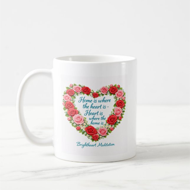 Café Taza con logo de Meditación Brightheart (Izquierda)