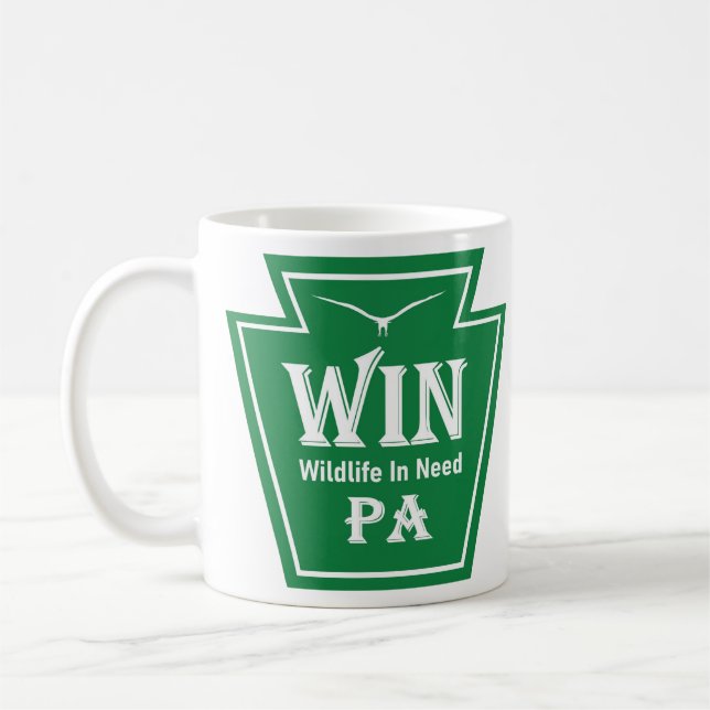 Café Taza con logo de WIN (Izquierda)