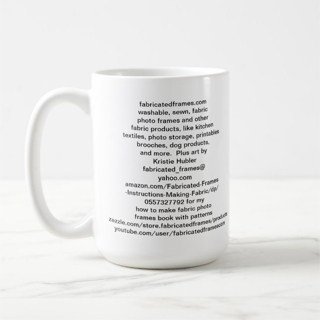 Café Taza con logotipo de fabricatedframes.com (Izquierda)