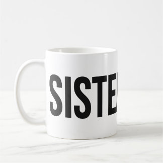Café Taza con logotipo de HERMANDAD Negro
