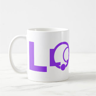 Café Taza con logotipo de LOVE Morado