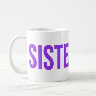 Café Taza con logotipo de SORORIDAD Morado