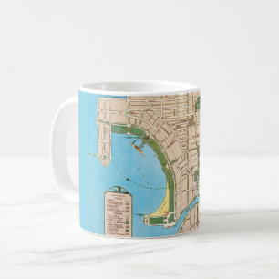 Café Taza con mapa antiguo de Sarasota FL