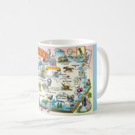 Café Taza con mapa de Kentucky