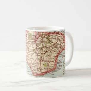 Café Taza con mapa de la Isla de Wight