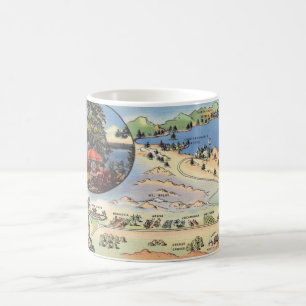 Café Taza con mapa de Lake Arrowhead