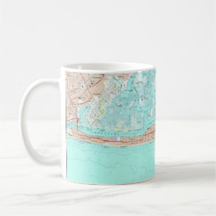 Café Taza con mapa de Long Beach, NY