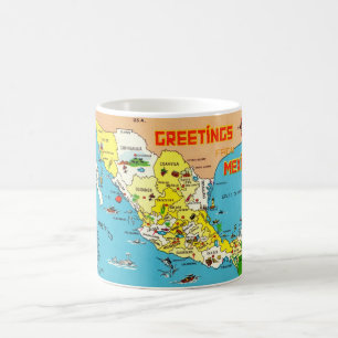 Café Taza con mapa de México