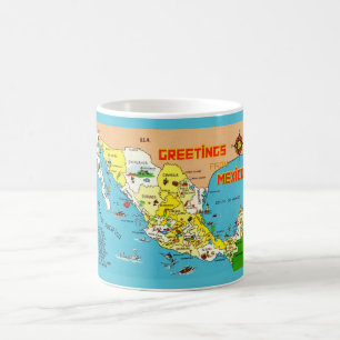 Café Taza con mapa de México