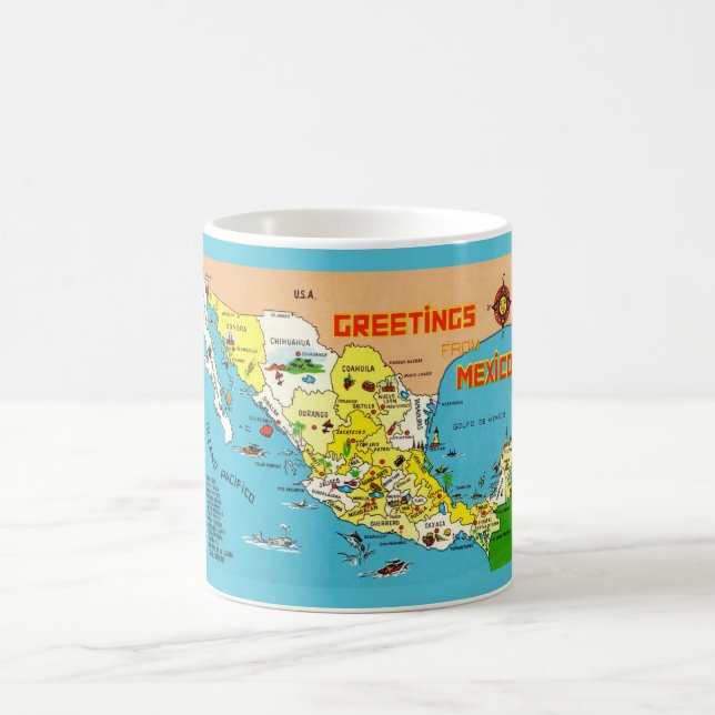 Café Taza con mapa de México (Centro)