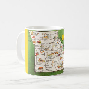 Café Taza con mapa de Missouri