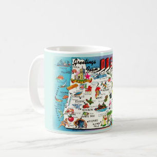 Café Taza con mapa de Oregon