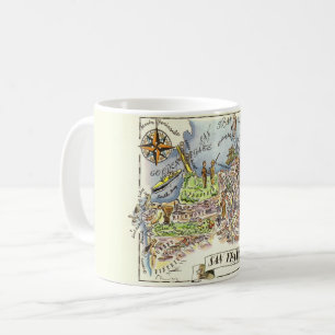 Café Taza con mapa de San Francisco