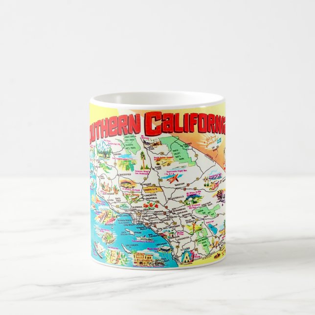 Café Taza con mapa del sur de California (Centro)