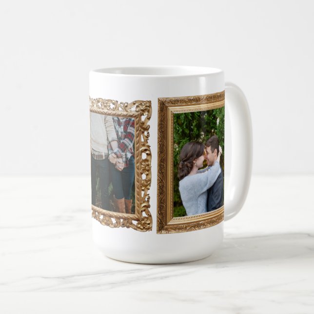 Café Taza con marco de foto personalizado (Anverso derecho)