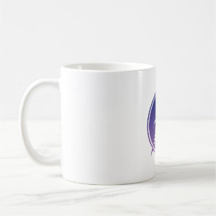 Café Taza con medallón de gradiente de silueta de baila