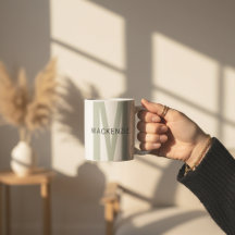 Taza con Monograma de Sage Personalizada como Rega