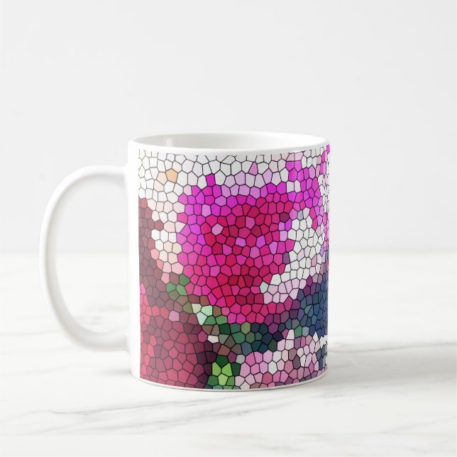 Café Taza con mosaico de rosa (Izquierda)