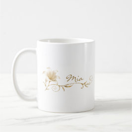 Café Taza con nombre de lirio dorado champán mejor amig