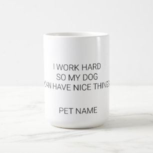 Café Taza con nombre de perro personalizado - Minimalis