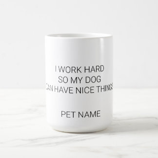 Café Taza con nombre de perro personalizado - Minimalis