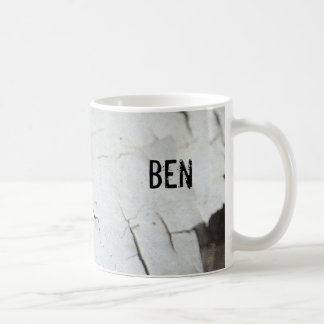 Café Taza con nombre de pintura agrietada personalizada