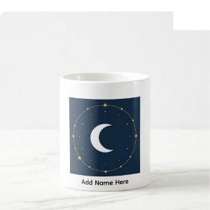 Café Taza con nombre personalizado de arte de línea cel