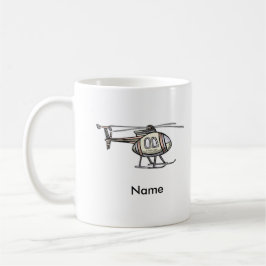 Café Taza con nombre personalizado de Helicóptero Ajetr