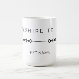 Café Taza con nombre personalizado de Yorkie - Yorkshir