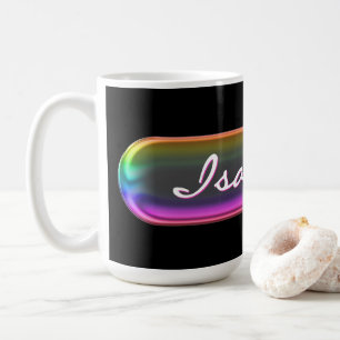 Café Taza con Nombre Personalizado Efecto de Vidrio I