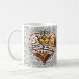 Café Taza con nombre personalizado Reina de Mi Corazón