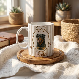 Café Taza con nombre y foto moderna simple de mascota