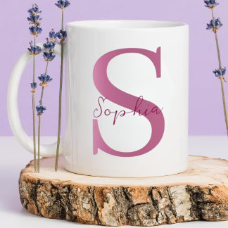 Café Taza Con Nombre Y Inicial Personalizada Regalo De 