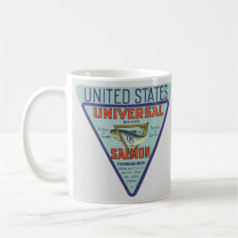 Café Taza con obra de arte histórico vintage