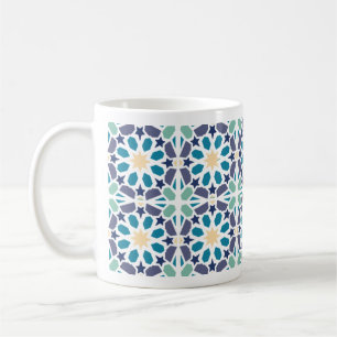 Café Taza con patrón de azulejos Zellige marroquí