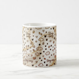 Café Taza con patrón de garabato Stay Cozy