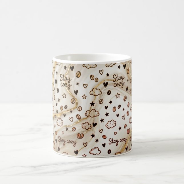 Café Taza con patrón de garabato Stay Cozy (Centro)