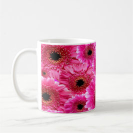 Café Taza con patrón de gerbera margarita rosa vibrante