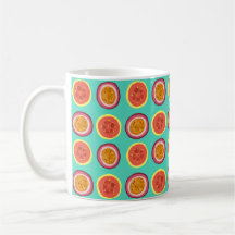Taza con patrón de guayaba hawaiana y lilikoi verd