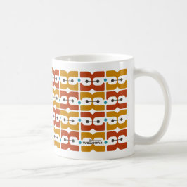Café Taza con patrón de moda retro