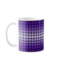 Taza con patrón de tejido púrpura