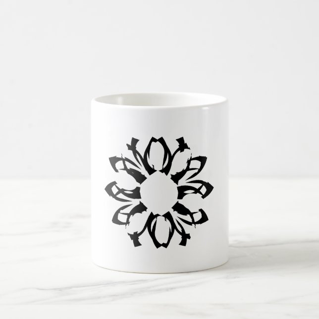 Café Taza con patrón floral de un elemento (Centro)