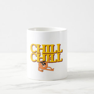 Café Taza con Personaje de Dibujos Animados Retro 'Chil